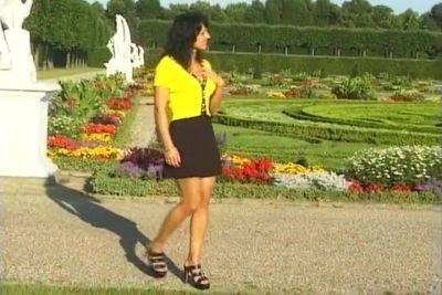 Lady - Dark Haired In Lady From Germany Gets Double-penetrated Outdoors - hotmovs.com - Germany